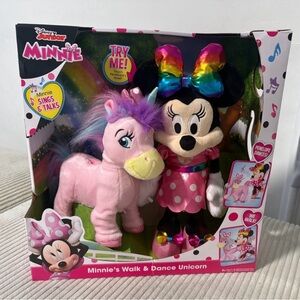 Disney Minnie Mouse Walk & Dance Unicorn - Pink and Rainbow